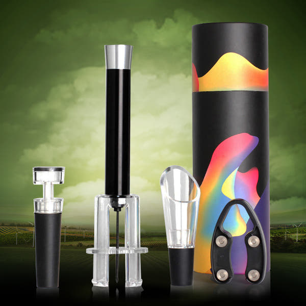 Pneumatisk Vinöppnare – 4-i-1 Set