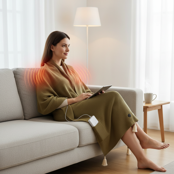 Elektrisk sjal med grafenvärme + Powerbank