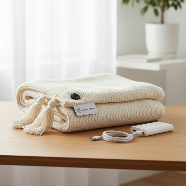 Elektrisk sjal med grafenvärme + Powerbank