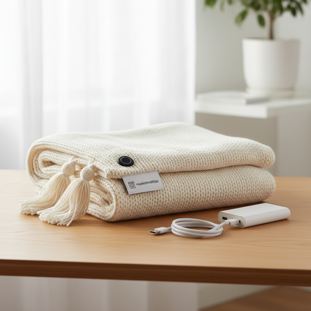 Elektrisk sjal med grafenvärme + Powerbank