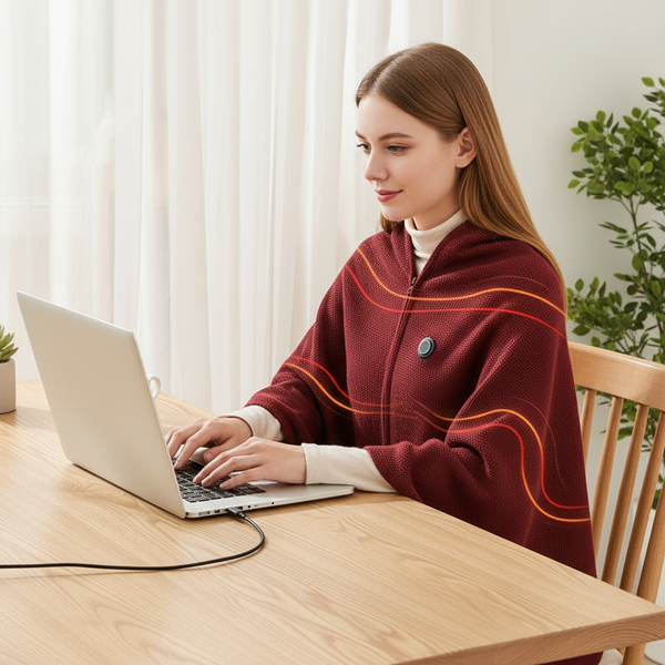 Elektrisk sjal med grafenvärme + Powerbank